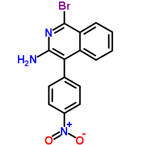 1-溴-4-(4-硝基苯基)-3-异喹啉胺结构式_31309-65-6结构式