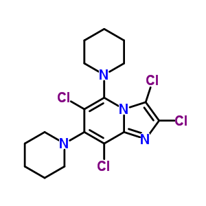 2,3,6,8-四氯-5,7-二-1-哌啶基-咪唑并[1,2-a]吡啶结构式_31409-08-2结构式