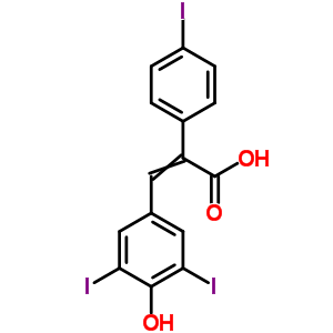 3-(4-羟基-3,5-二碘-苯基)-2-(4-碘苯基)-2-丙烯酸结构式_3163-81-3结构式