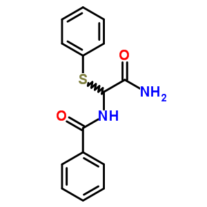 n-[2-氨基-2-氧代-1-(苯基硫代)乙基]-苯甲酰胺结构式_31666-19-0结构式