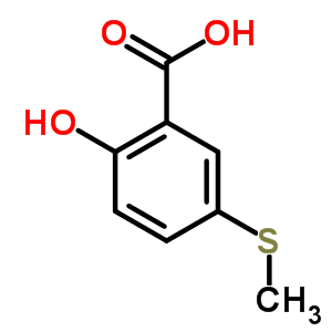2-羟基-5-(甲基硫代)苯甲酸结构式_32318-42-6结构式