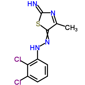 2,3-二氯-n-[(2-亚氨基-4-甲基-1,3-噻唑-5-基)氨基]苯胺结构式_32320-16-4结构式