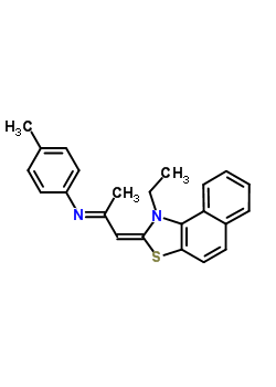 N-[2-(1-乙基萘并[1,2-D]噻唑-2(1H)-基)-1-甲基亚乙基]-4-甲基苯胺结构式_32449-36-8结构式