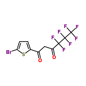 1-(5-溴-2-噻吩)-4,4,5,5,6,6,6-七氟-1,3-己二酮结构式_326-07-8结构式