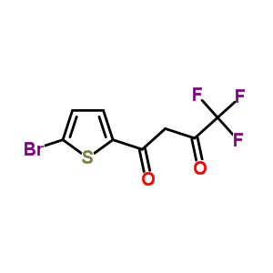 1-(5-溴噻吩-2-基)-4,4,4-三氟-丁烷-1,3-二酮结构式_326-71-6结构式