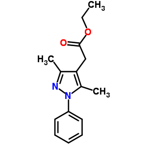 2-(3,5-二甲基-1-苯基-1H-吡唑-4-基)乙酸乙酯结构式_32710-86-4结构式