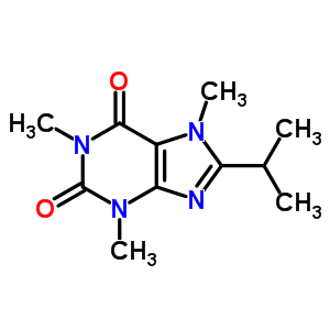 1,3,7-三甲基-8-丙烷-2-基-嘌呤-2,6-二酮结构式_3279-79-6结构式
