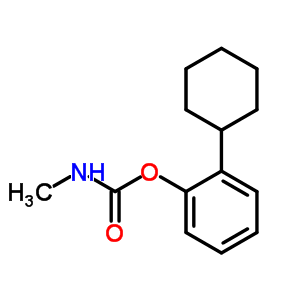 2-环己基-1-(N-甲基氨基甲酸酯)苯酚结构式_3281-99-0结构式