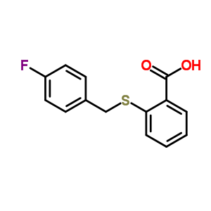 2-[(4-氟苄基)硫代]苯甲酸结构式_329063-99-2结构式