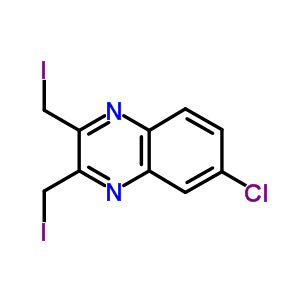 Quinoxaline, 6-chloro-2,3-bis(iodomethyl)-Structure,3298-87-1Structure Quinoxaline, 6-chloro-2,3-bis(iodomethyl)- Structure,3298-87-1Structure