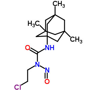 N-(2-氯乙基)-N-亚硝基-N-(3,5,7-三甲基三环[3.3.1.13,7]癸烷-1-基)脲结构式_33021-99-7结构式