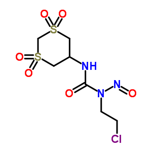 1-(2-氯乙基)-1-亚硝基-3-(1,1,3,3-四氧代-1,3-二噻烷-5-基)脲结构式_33022-05-8结构式