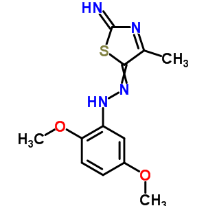 N-[(2-亚氨基-4-甲基-1,3-噻唑-5-基)氨基]-2,5-二甲氧基-苯胺结构式_33175-09-6结构式