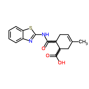 6-(Benzothiazol-2-ylcarbamoyl)-3-methyl-cyclohex-3-enecarboxylic acidStructure,332410-15-8Structure 6-(Benzothiazol-2-ylcarbamoyl)-3-methyl-cyclohex-3-enecarboxylic acid Structure,332410-15-8Structure