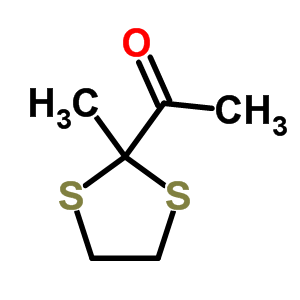 (9ci)-1-(2-甲基-1,3-二硫醇an-2-基)-乙酮结构式_33266-07-8结构式