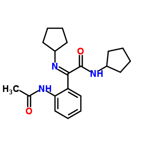 2-(乙酰基氨基)-n-环戊基-a-(环戊基亚氨基)-苯乙酰胺结构式_33306-17-1结构式