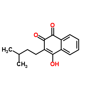 4-羟基-3-(3-甲基丁基)萘-1,2-二酮结构式_3343-38-2结构式