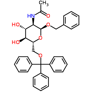 苄基 2-乙酰氨基-2-脱氧-6-O-三苯基-甲基-ALPHA-D-吡喃葡萄糖苷结构式_33493-71-9结构式 苄基 2-乙酰氨基-2-脱氧-6-O-三苯基-甲基-ALPHA-D-吡喃葡萄糖苷结构式_33493-71-9结构式