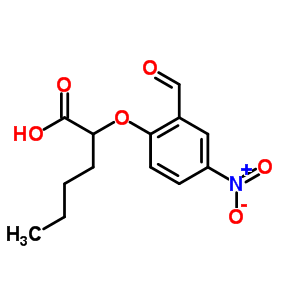 2-(2-甲酰基-4-硝基苯氧基)-己酸结构式_335153-21-4结构式