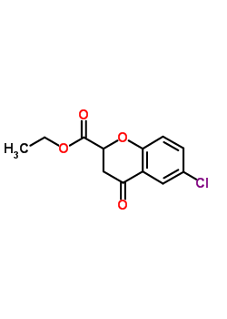6-氯苯并二氢吡喃-4-酮-2-羧酸乙酯结构式_33534-01-9结构式