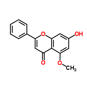 7-羟基-5-甲氧基-2-苯基-色烯- 4-酮结构式_33554-47-1结构式