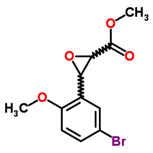 3-(5-溴-2-甲氧基-苯基)环氧乙烷-2-羧酸甲酯结构式_33567-55-4结构式