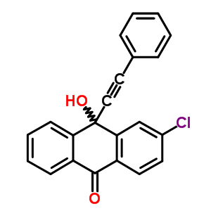 3-氯-10-羟基-10-(2-苯基乙炔)蒽-9-酮结构式_33673-38-0结构式