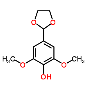 4-(1,3-二氧杂烷-2-基)-2,6-二甲氧基-苯酚结构式_33837-92-2结构式