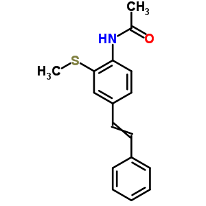 n-[2-(甲基硫代)-4-(2-苯基乙烯)苯基]-乙酰胺结构式_33872-49-0结构式