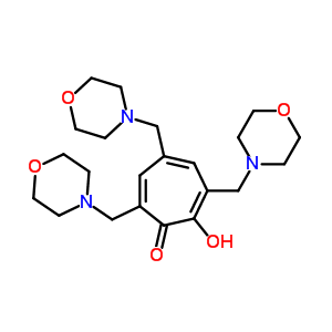 2-羟基-3,5,7-三(吗啉甲基)-2,4,6-环庚三烯-1-酮结构式_33902-86-2结构式