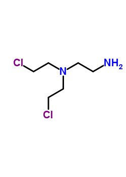 N,N-双(2-氯乙基)乙烷-1,2-二胺结构式_3399-66-4结构式
