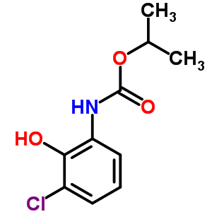 丙烷-2-基 N-(3-氯-2-羟基-苯基)氨基甲酸酯结构式_34061-86-4结构式