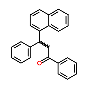 3-萘-1-基-1,3-二苯基-丙烷-1-酮结构式_3407-00-9结构式