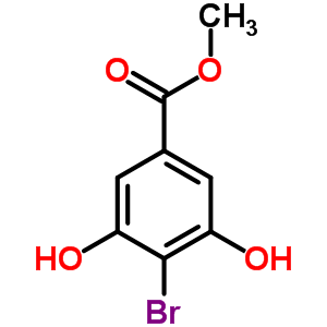 4-溴-3,5-二羟基苯甲酸甲酯结构式_34126-16-4结构式