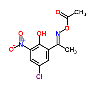 1-(5-氯-2-羟基-3-硝基苯基)-乙酮,O-乙酰基肟结构式_342400-58-2结构式