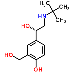 4-[(1S)-2-(叔丁基氨基)-1-羟基乙基]-2-(羟基甲基)苯酚结构式_34271-50-6结构式