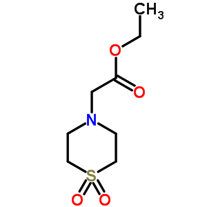 乙基 2-(1,1-二氧代-1lambda~6~,4-噻嗪-4-基)-乙酸酯结构式_343334-01-0结构式