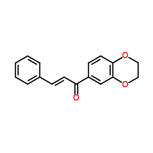 (E)-1-(2,3-二氢苯并[B][1,4]二噁英-6-基)-3-苯基-2-丙烯-1-酮结构式_343609-17-6结构式