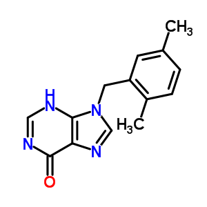 9-[(2,5-二甲基苯基)甲基]-3H-嘌呤-6-酮结构式_34396-95-7结构式