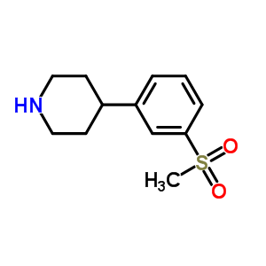 4-(3-甲基磺酰基苯基)哌啶结构式_346688-72-0结构式