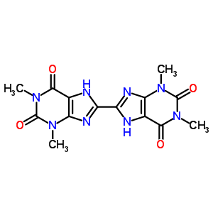 8-(1,3-Dimethyl-2,6-dioxo-7h-purin-8-yl)-1,3-dimethyl-7h-purine-2,6-dioneStructure,34839-28-6Structure 8-(1,3-Dimethyl-2,6-dioxo-7h-purin-8-yl)-1,3-dimethyl-7h-purine-2,6-dione Structure,34839-28-6Structure