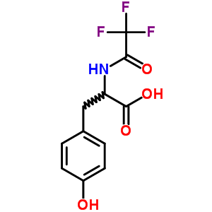3-(4-羟基苯基)-2-[(2,2,2-三氟乙酰基)氨基]丙酸结构式_350-10-7结构式