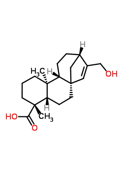 ENT-17-羟基-等效-贝壳杉-15-烯-19-酸结构式_35030-38-7结构式