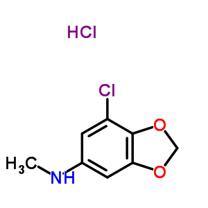 5-氨基甲基-7-氯-1,3-苯并二氧戊环结构式_350480-53-4结构式