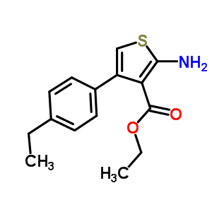 2-氨基-4-(4-乙基苯基)噻吩-3-羧酸乙酯结构式_350989-99-0结构式