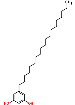 1,3-二羟基-5-十九烷基苯结构式_35176-46-6结构式 1,3-二羟基-5-十九烷基苯结构式_35176-46-6结构式