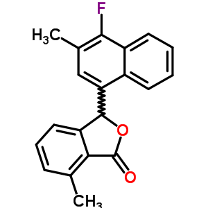 3-(4-氟-3-甲基-1-萘)-7-甲基-1(3H)-异苯并呋喃酮结构式_35187-93-0结构式 3-(4-氟-3-甲基-1-萘)-7-甲基-1(3H)-异苯并呋喃酮结构式_35187-93-0结构式