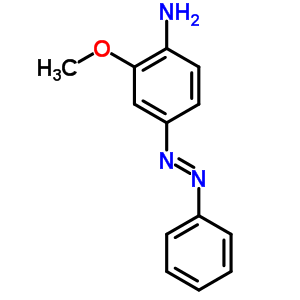 2-甲氧基-4-(2-苯基二氮杂烯)-苯胺结构式_3544-23-8结构式