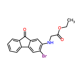 2-[(3-溴-9-氧代-芴-2-基)氨基]乙酸乙酯结构式_3560-75-6结构式