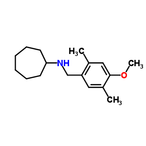 N-(4-甲氧基-2,5-二甲基苄基)环庚胺结构式_356092-26-7结构式